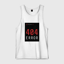 Майка мужская хлопок 404 Error, цвет: белый