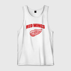 Майка мужская хлопок Detroit Red Wings, цвет: белый