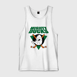 Майка мужская хлопок Anaheim Mighty Ducks, цвет: белый