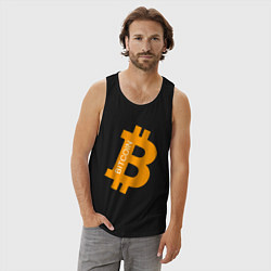 Майка мужская хлопок Bitcoin Boss, цвет: черный — фото 2