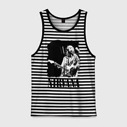Майка мужская хлопок Black Nirvana, цвет: черная тельняшка