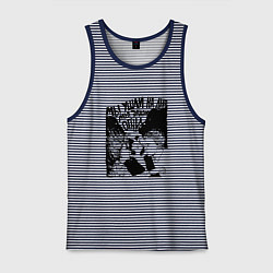 Майка мужская хлопок Сплин: Линия Жизни, цвет: синяя тельняшка