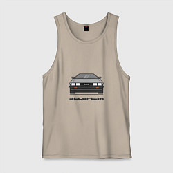 Майка мужская хлопок DeLorean, цвет: миндальный