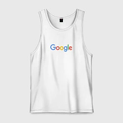 Майка мужская хлопок Google, цвет: белый