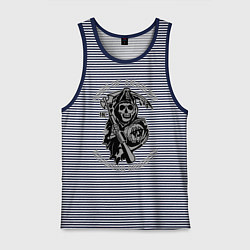 Майка мужская хлопок Sons of Anarchy: Redwood Original, цвет: синяя тельняшка