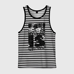 Майка мужская хлопок My name is slim shady, цвет: черная тельняшка