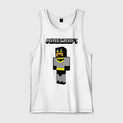 Майка мужская хлопок Minecraft Batman, цвет: белый