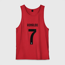 Майка мужская хлопок RONALDO 7, цвет: красный