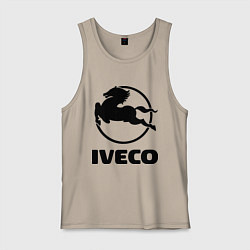 Майка мужская хлопок Iveco, цвет: миндальный