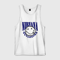 Майка мужская хлопок Nevermind Nirvana, цвет: белый