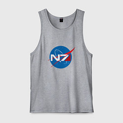 Майка мужская хлопок NASA N7, цвет: меланж