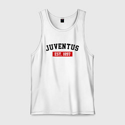 Майка мужская хлопок FC Juventus Est. 1897, цвет: белый