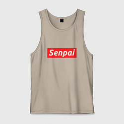 Майка мужская хлопок Senpai Supreme, цвет: миндальный