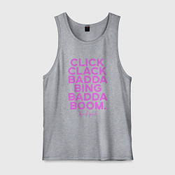 Майка мужская хлопок Click Clack Black Pink, цвет: меланж