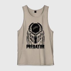 Майка мужская хлопок Predator Mask, цвет: миндальный