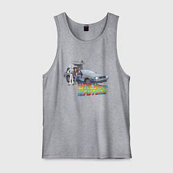 Майка мужская хлопок Back to the future, цвет: меланж