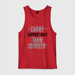 Майка мужская хлопок Support only, цвет: красный