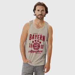 Майка мужская хлопок Bayern Munchen 1900, цвет: миндальный — фото 2