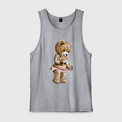 Майка мужская хлопок Nasty Bear, цвет: меланж