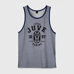 Майка мужская хлопок Forza Juve 1897: Torino, цвет: синяя тельняшка