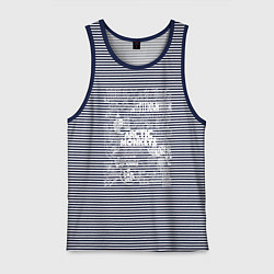 Майка мужская хлопок Arctic Monkeys: I'm in a Vest, цвет: синяя тельняшка
