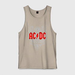 Майка мужская хлопок AC/DC: Black Ice, цвет: миндальный