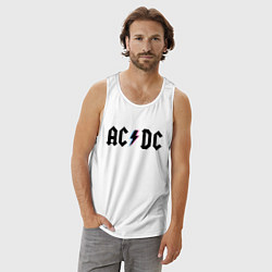Майка мужская хлопок AC/DC, цвет: белый — фото 2