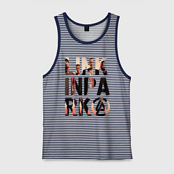 Майка мужская хлопок Linkin Park, цвет: синяя тельняшка