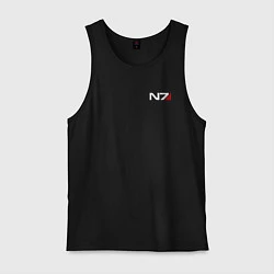 Майка мужская хлопок Mass Effect N7, цвет: черный