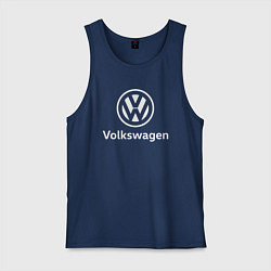 Майка мужская хлопок VOLKSWAGEN, цвет: тёмно-синий