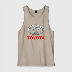 Майка мужская хлопок TOYOTA, цвет: миндальный