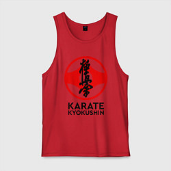 Майка мужская хлопок Karate Kyokushin, цвет: красный