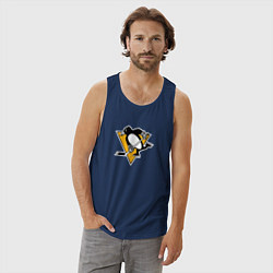 Майка мужская хлопок Pittsburgh Penguins: Evgeni Malkin, цвет: тёмно-синий — фото 2