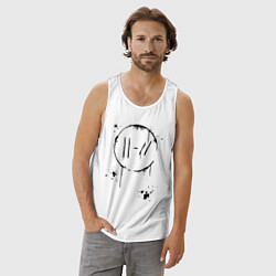 Майка мужская хлопок TWENTY ONE PILOTS TOP, цвет: белый — фото 2