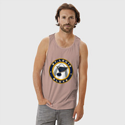 Майка мужская хлопок St Louis Blues, цвет: пыльно-розовый — фото 2