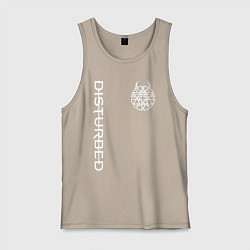 Майка мужская хлопок DISTURBED, цвет: миндальный