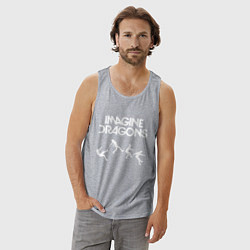 Майка мужская хлопок IMAGINE DRAGONS, цвет: меланж — фото 2
