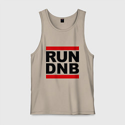 Майка мужская хлопок RUN DNB, цвет: миндальный