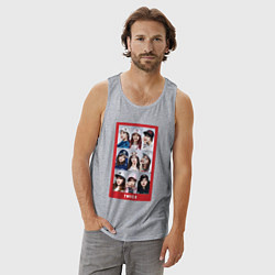 Майка мужская хлопок TWICE, цвет: меланж — фото 2