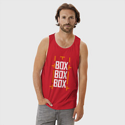 Майка мужская хлопок Box box box, цвет: красный — фото 2