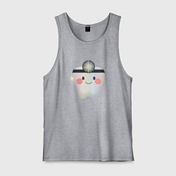 Майка мужская хлопок Подарок стоматологу, цвет: меланж