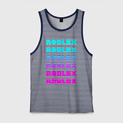 Майка мужская хлопок ROBLOX, цвет: синяя тельняшка