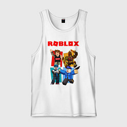 Майка мужская хлопок ROBLOX, цвет: белый