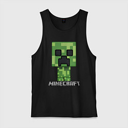 Майка мужская хлопок MINECRAFT, цвет: черный