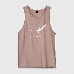 Майка мужская хлопок AUDI, цвет: пыльно-розовый