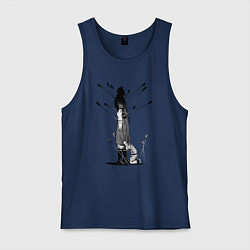 Майка мужская хлопок Vinland saga, цвет: тёмно-синий