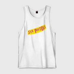 Майка мужская хлопок Sex Pistols, цвет: белый