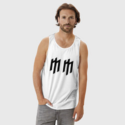 Майка мужская хлопок Marilyn Manson, цвет: белый — фото 2