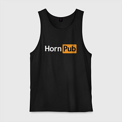Майка мужская хлопок HornPub, цвет: черный