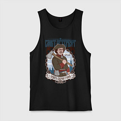 Майка мужская хлопок Санкт-Петербург, цвет: черный